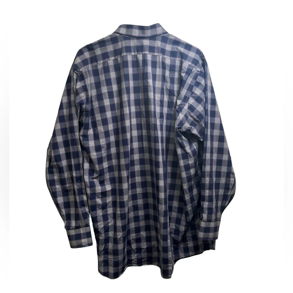 Shaquille O'Neal XLG Tall Fit Stretch Button Down Shirt MENS‎ SZ 18 36/37 EUC